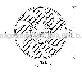AVA QUALITY COOLING sb7504 -  Вентилятор, охлаждение двигателя